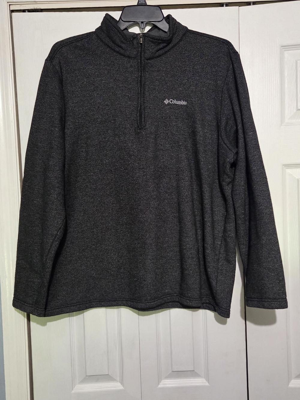 Columbia Black and Gray Fleece Half Zip